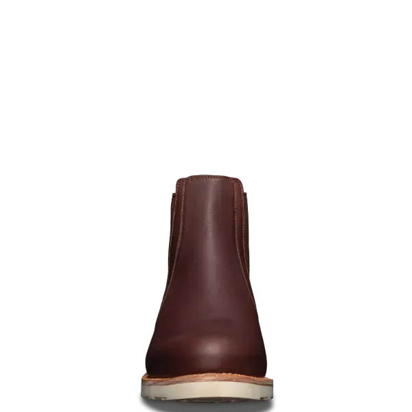Brown Leather Slip-On Chelsea Boots Sneakers Sole - Boots