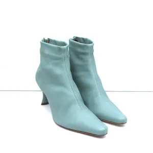 BY FAR Ankle Boots Stevie 22 Blue Stretch Leather Size 36 Pointed Toe Booties