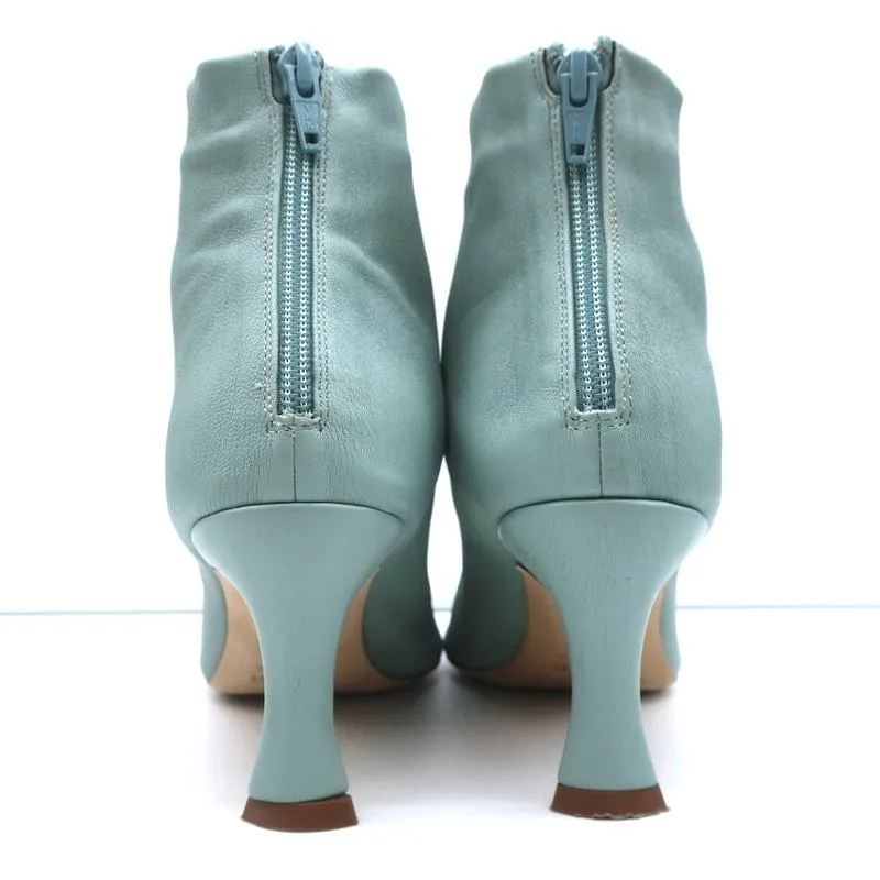 BY FAR Ankle Boots Stevie 22 Blue Stretch Leather Size 36 Pointed Toe Booties