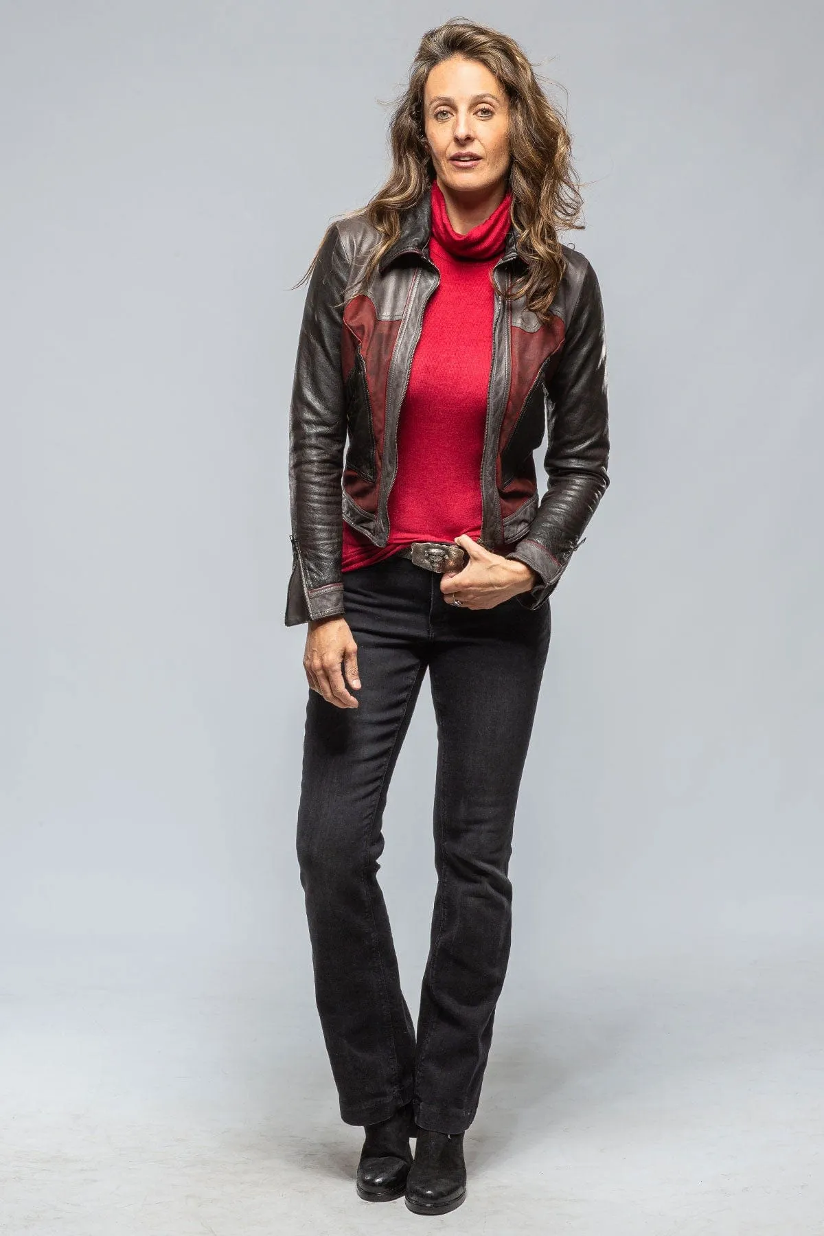 Cami Vintage Jkt In Anthracite, Terracotta, Brown
