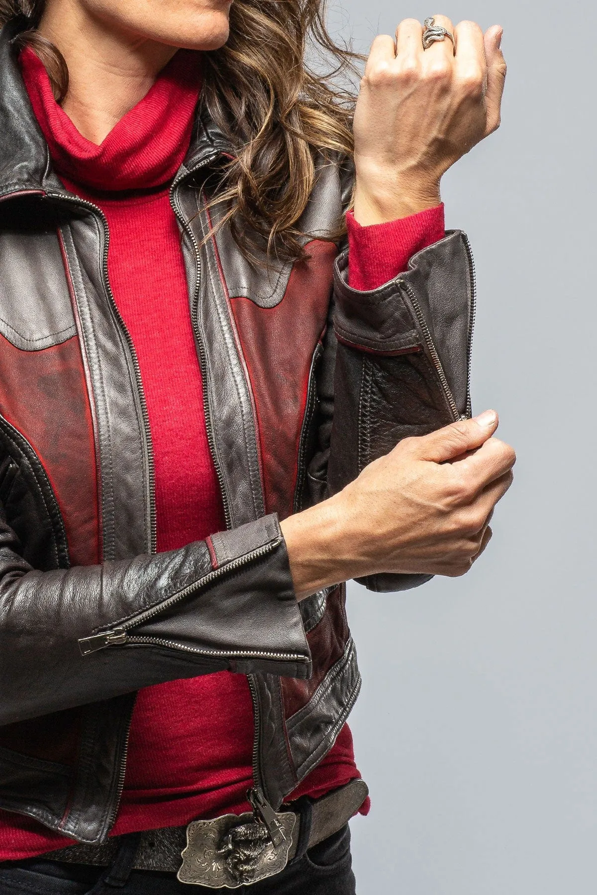 Cami Vintage Jkt In Anthracite, Terracotta, Brown