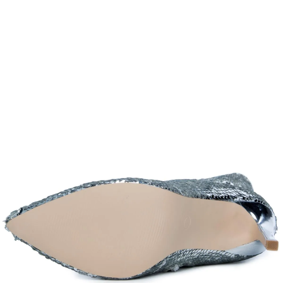Cape Robbin Gigi-9 Silver Heeled Bootie Silver