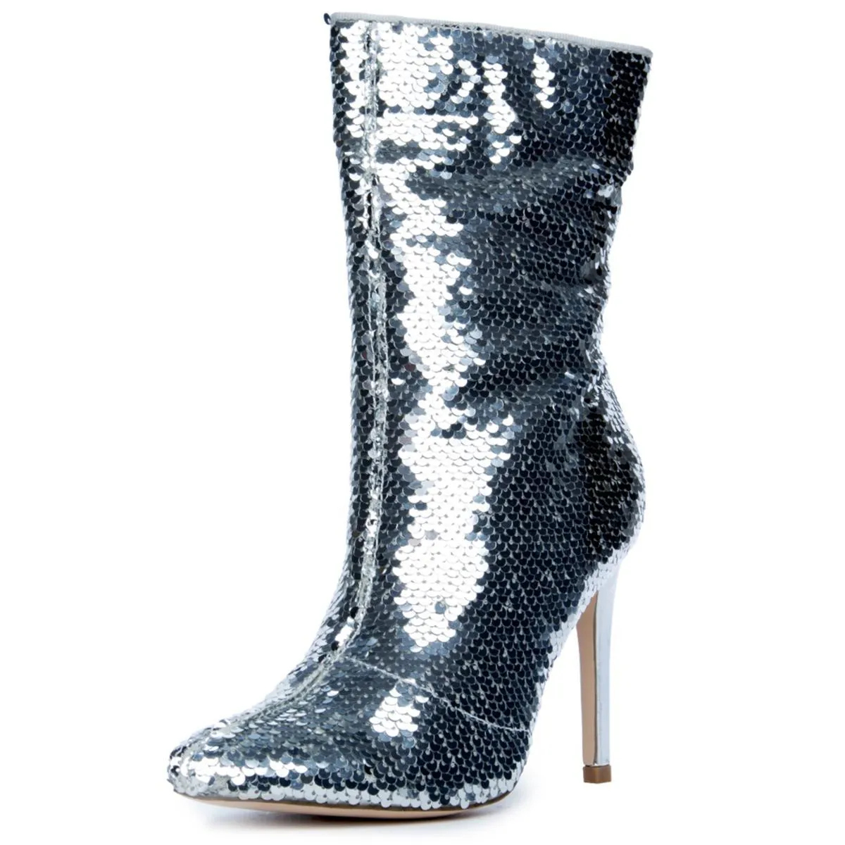 Cape Robbin Gigi-9 Silver Heeled Bootie Silver