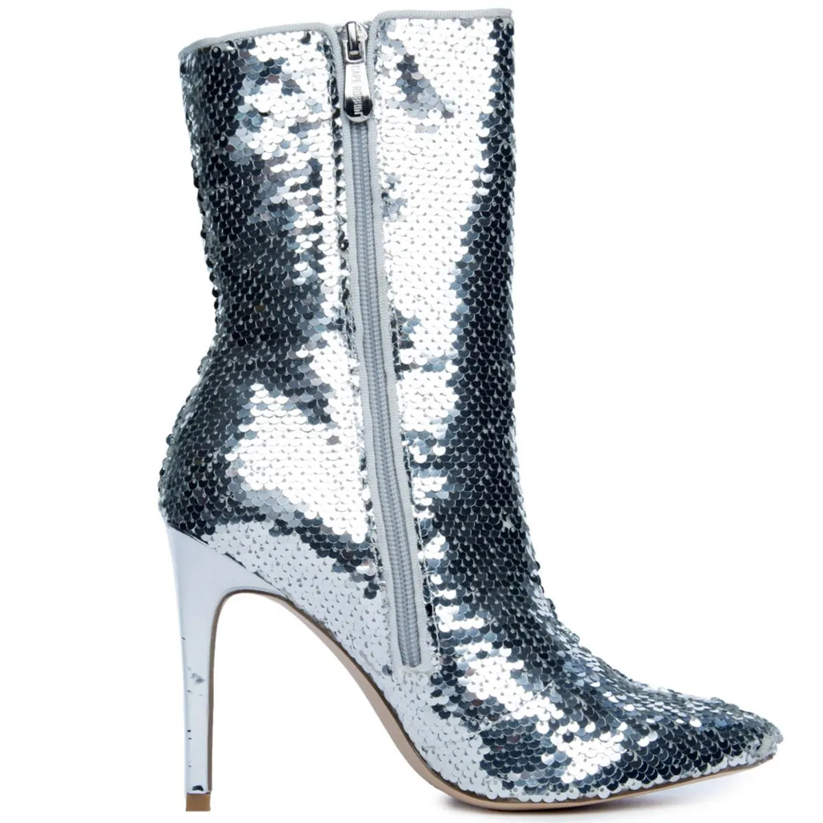 Cape Robbin Gigi-9 Silver Heeled Bootie Silver