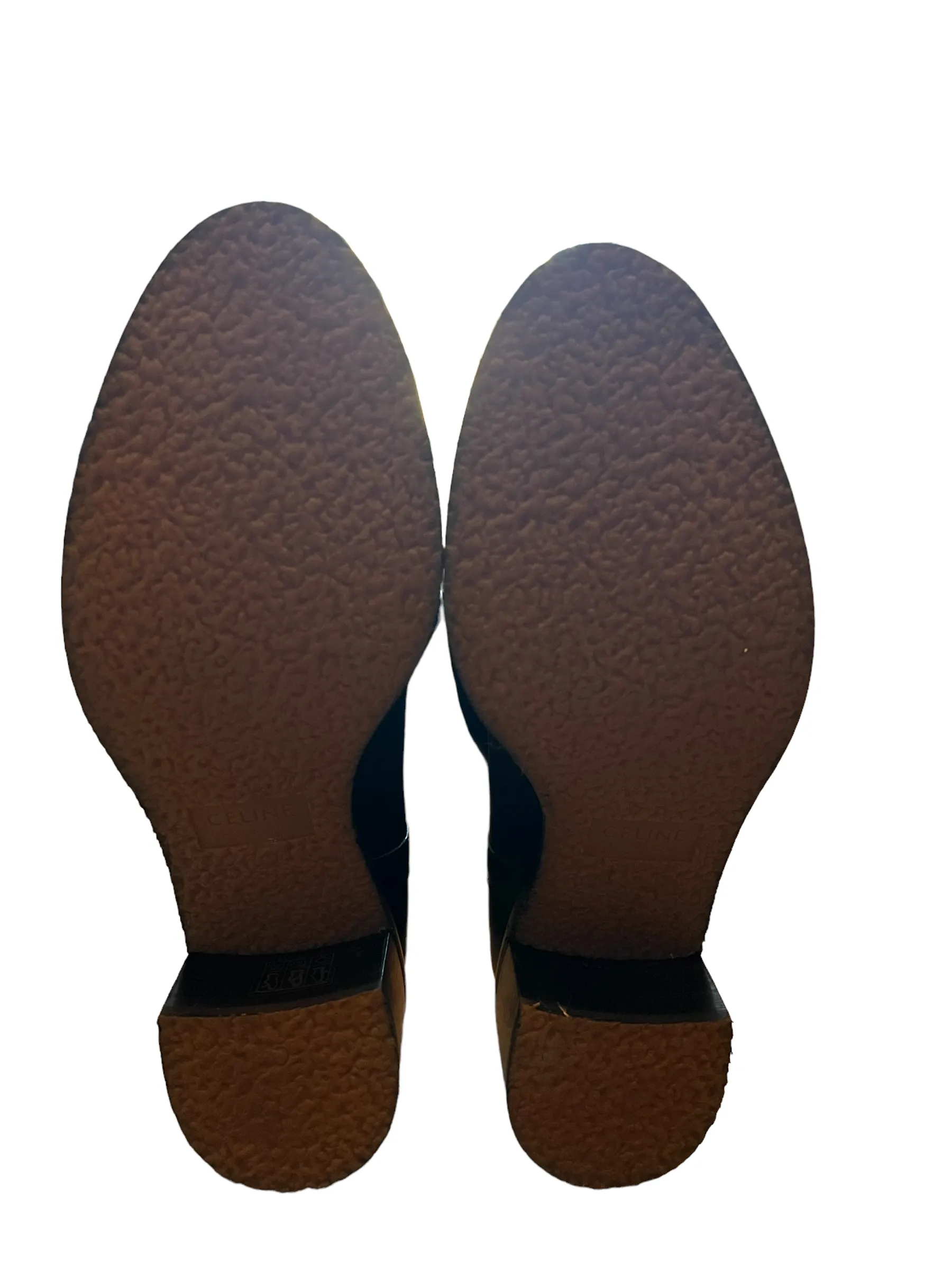 Celine Black Foldover OTK Folco Shearling Size 39 Boots