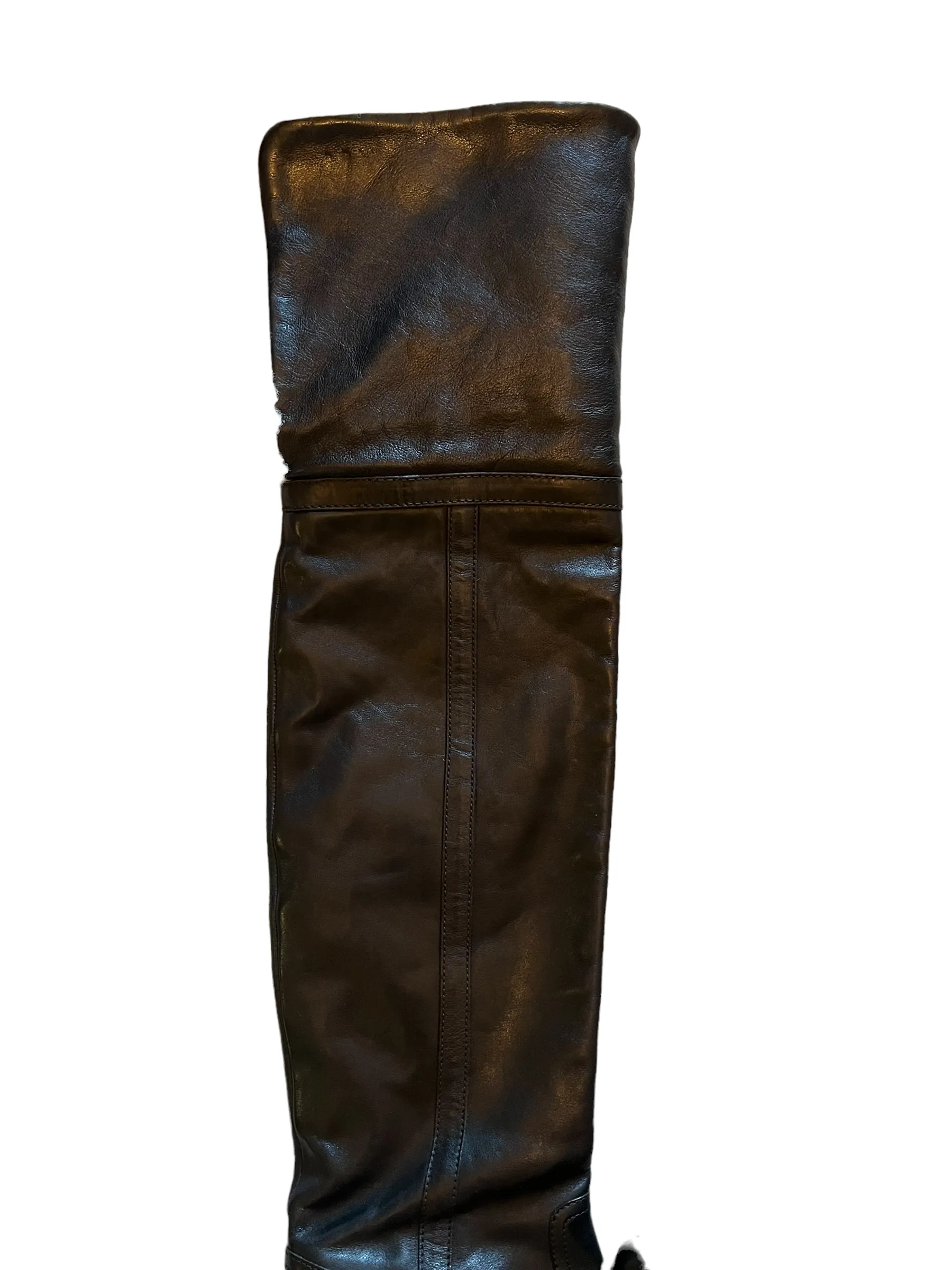 Celine Black Foldover OTK Folco Shearling Size 39 Boots