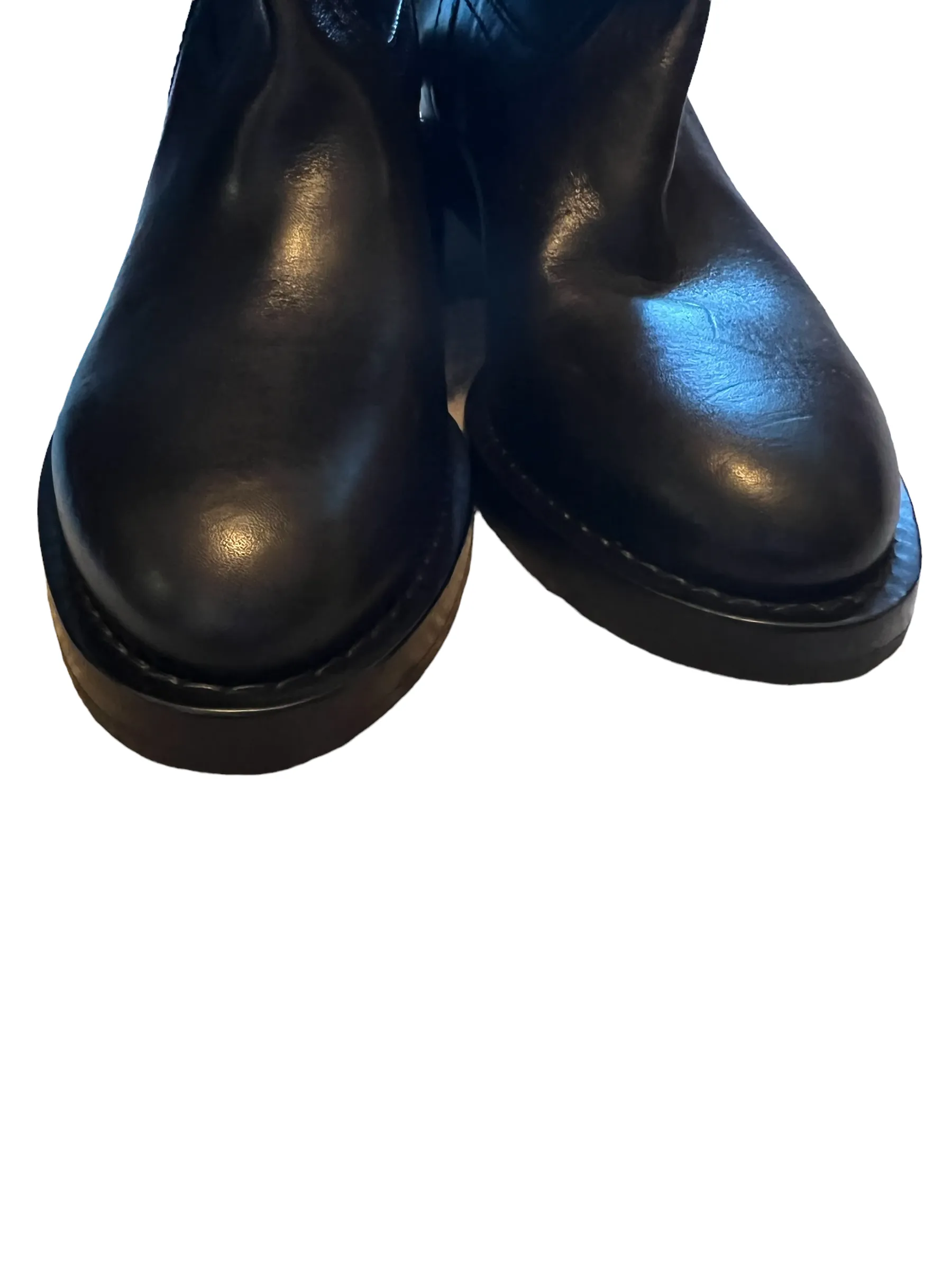Celine Black Foldover OTK Folco Shearling Size 39 Boots
