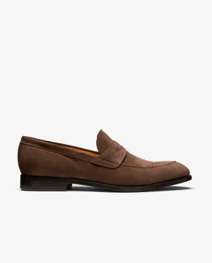 Chocolate Brown Summer Suede Blake Penny Loafers