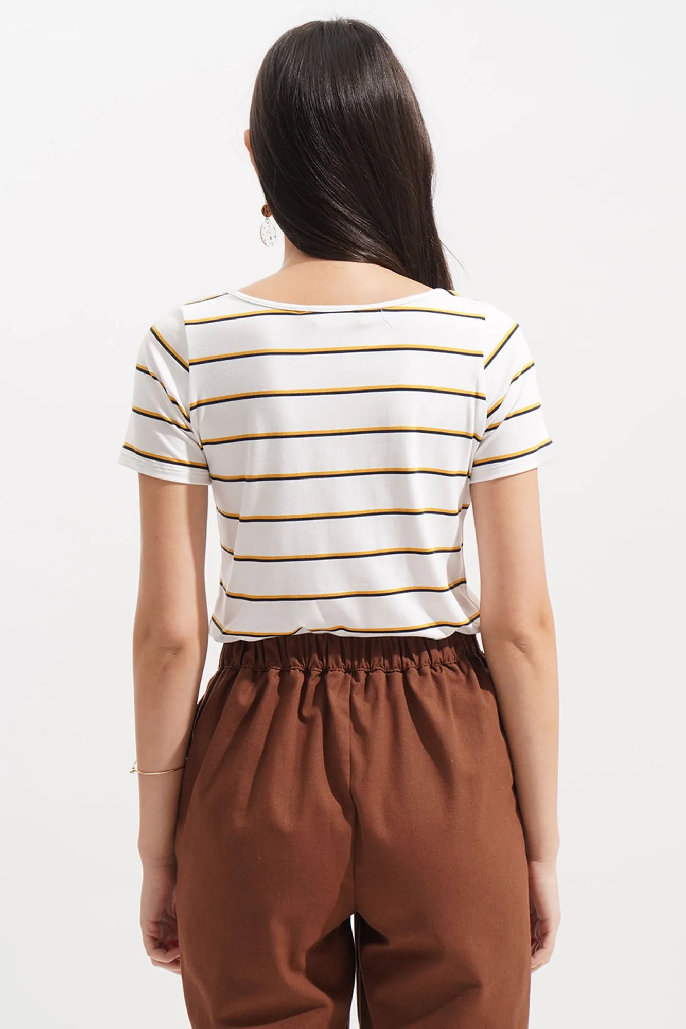Closet Staples Striped Square Neck Tee