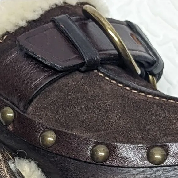 COACH | Shearling Sondra Clogs sz 6