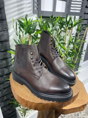 Coffee Brown Marching Boots