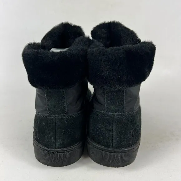 Cougar Dubliner-SN Shoes Women's 7 Black Suede Nylon Waterproof Faux Lapin Fur