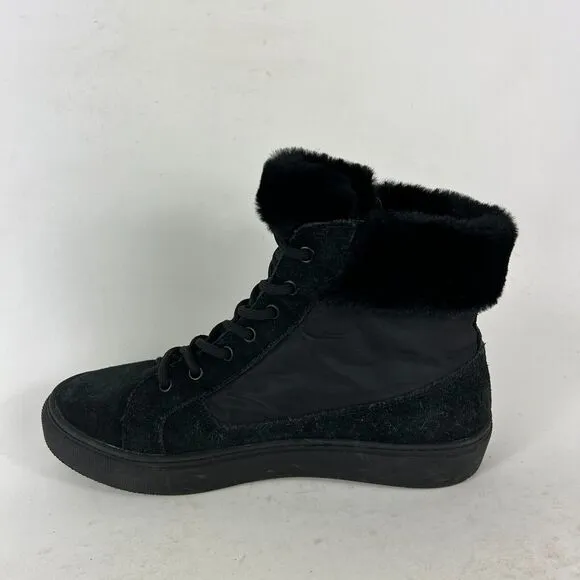 Cougar Dubliner-SN Shoes Women's 7 Black Suede Nylon Waterproof Faux Lapin Fur