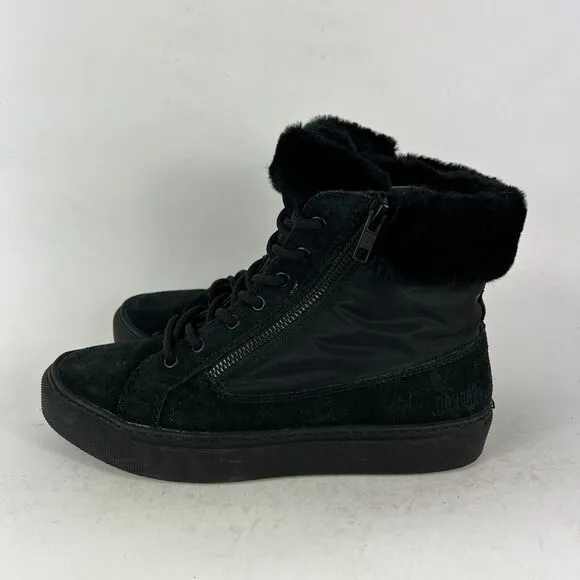 Cougar Dubliner-SN Shoes Women's 7 Black Suede Nylon Waterproof Faux Lapin Fur