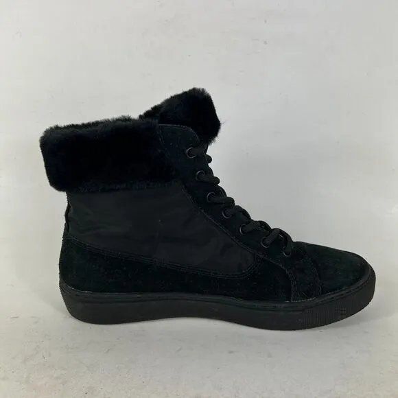 Cougar Dubliner-SN Shoes Women's 7 Black Suede Nylon Waterproof Faux Lapin Fur