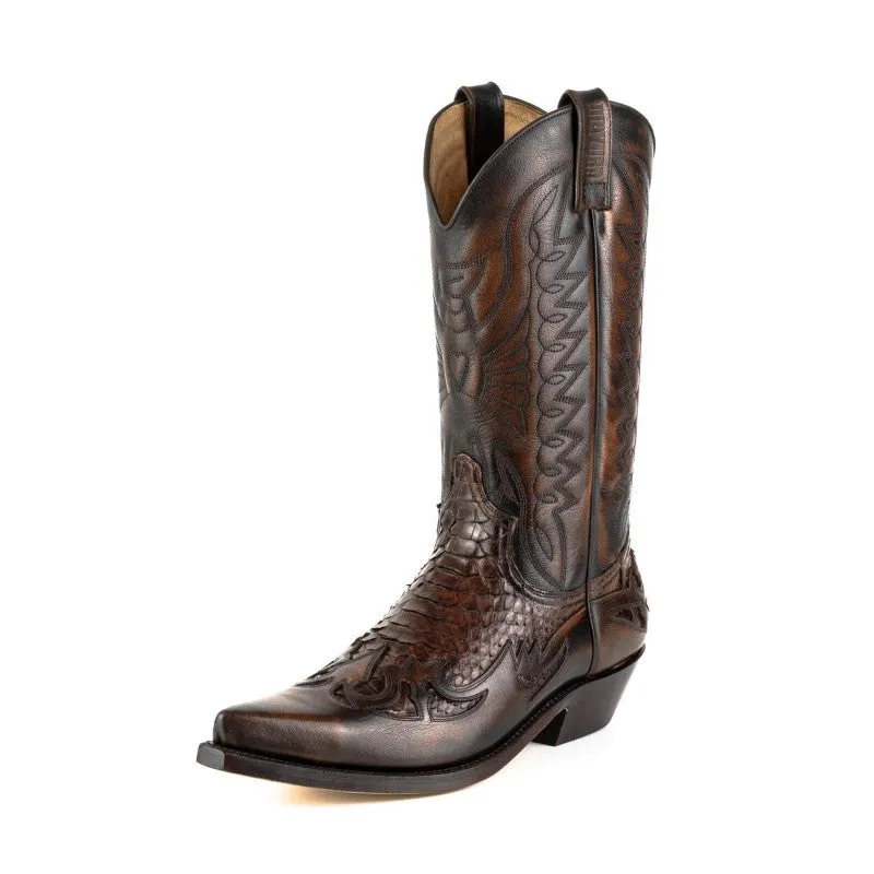 Cowboy Boots for Women and Men Handcrafted Brown Leather 1935 Texanas