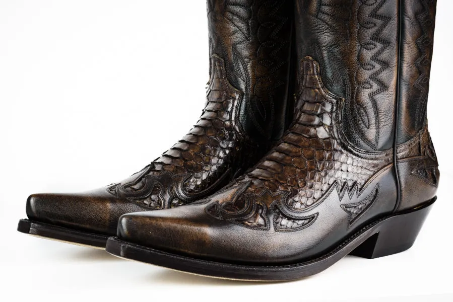 Cowboy Boots for Women and Men Handcrafted Brown Leather 1935 Texanas