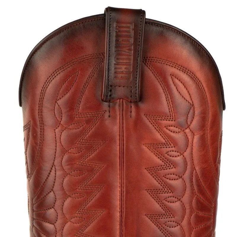 Cowboy Boots for Women and Men Handcrafted Orange Leather 1920s Texans