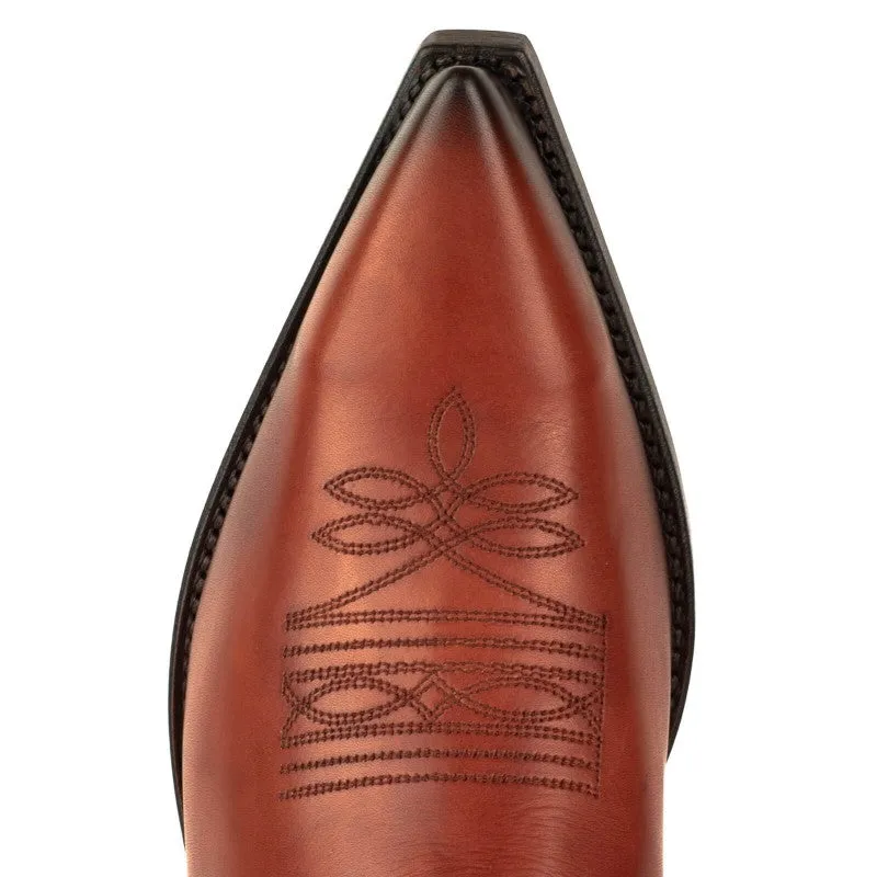 Cowboy Boots for Women and Men Handcrafted Orange Leather 1920s Texans