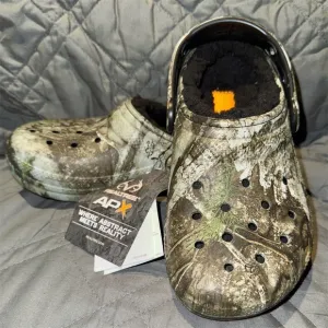 Crocs Boys Realtree APX Lined Clogs Multicolor Camo Slip On Casual J1 NWT