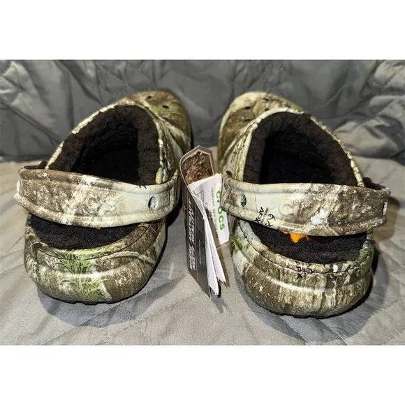 Crocs Boys Realtree APX Lined Clogs Multicolor Camo Slip On Casual J1 NWT