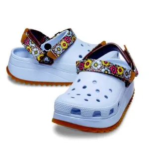 CROCS Classic Hiker Retro Floral Clogs Blue Calcite Mens 12 Women’s 14 eu 46 NEW