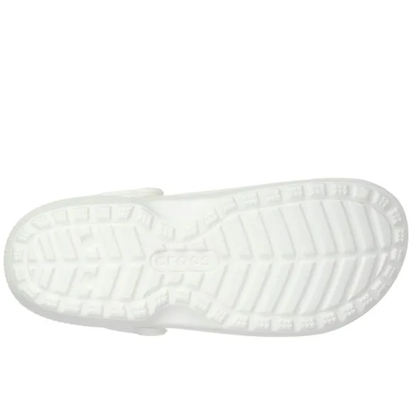 CROCS CLASSIC LINED CLOG WHITE/GREY MEN'S 13, WOMEN'S 15 MEDIUM
