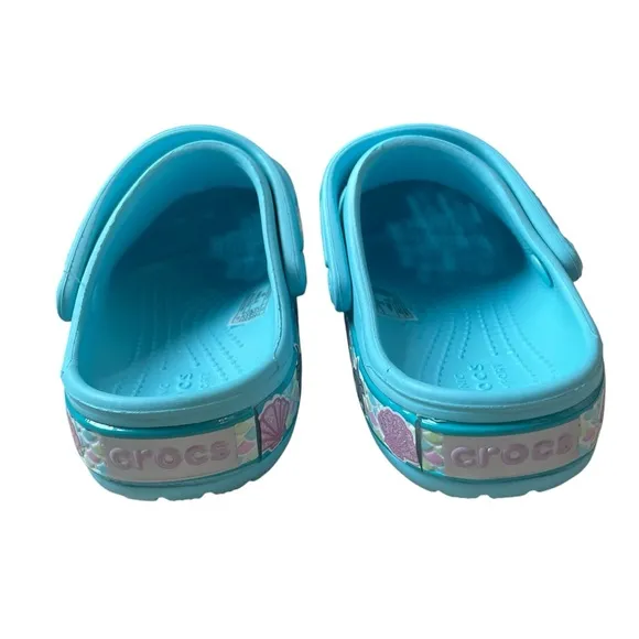 Crocs Kids' Fun Lab Mermaid Band Clogs Ice Blue NWT Size 8
