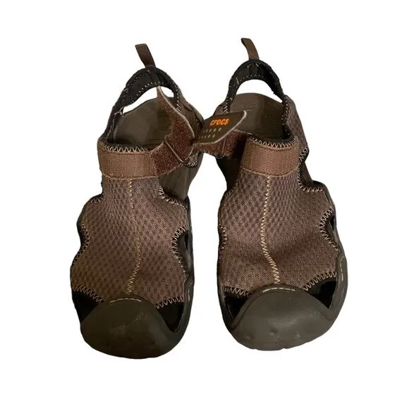 Crocs Men's Swiftwater Mesh Deck Sandals Slip Ons Size 9