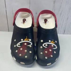 Crocs NBA Miami Heat Classic Clogs Mens 10 Womens 12 Basketball Black Red