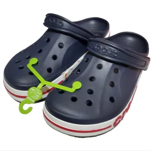 Crocs Unisex Bayaband Clogs - Navy Blue/Pepper Size 9 MEN NEW WITH TAG