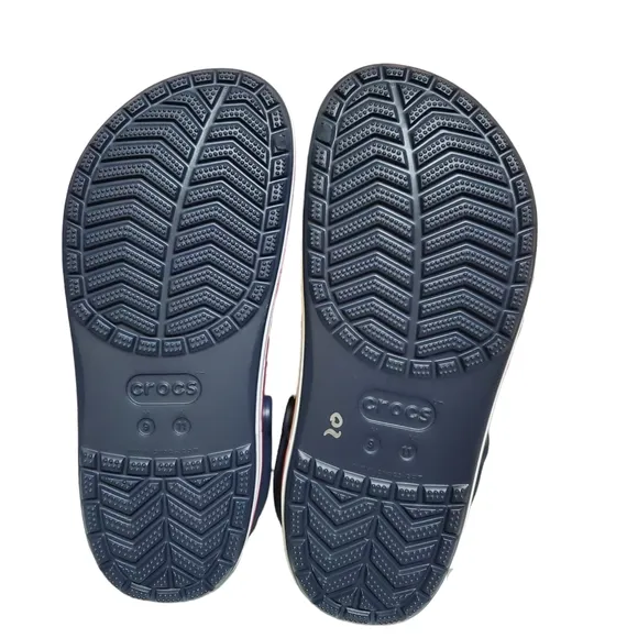 Crocs Unisex Bayaband Clogs - Navy Blue/Pepper Size 9 MEN NEW WITH TAG