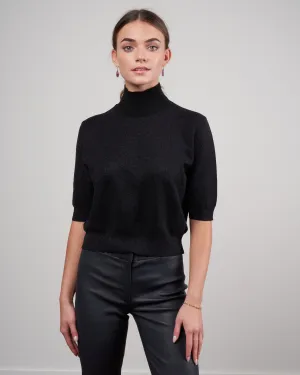 cropped tee - black