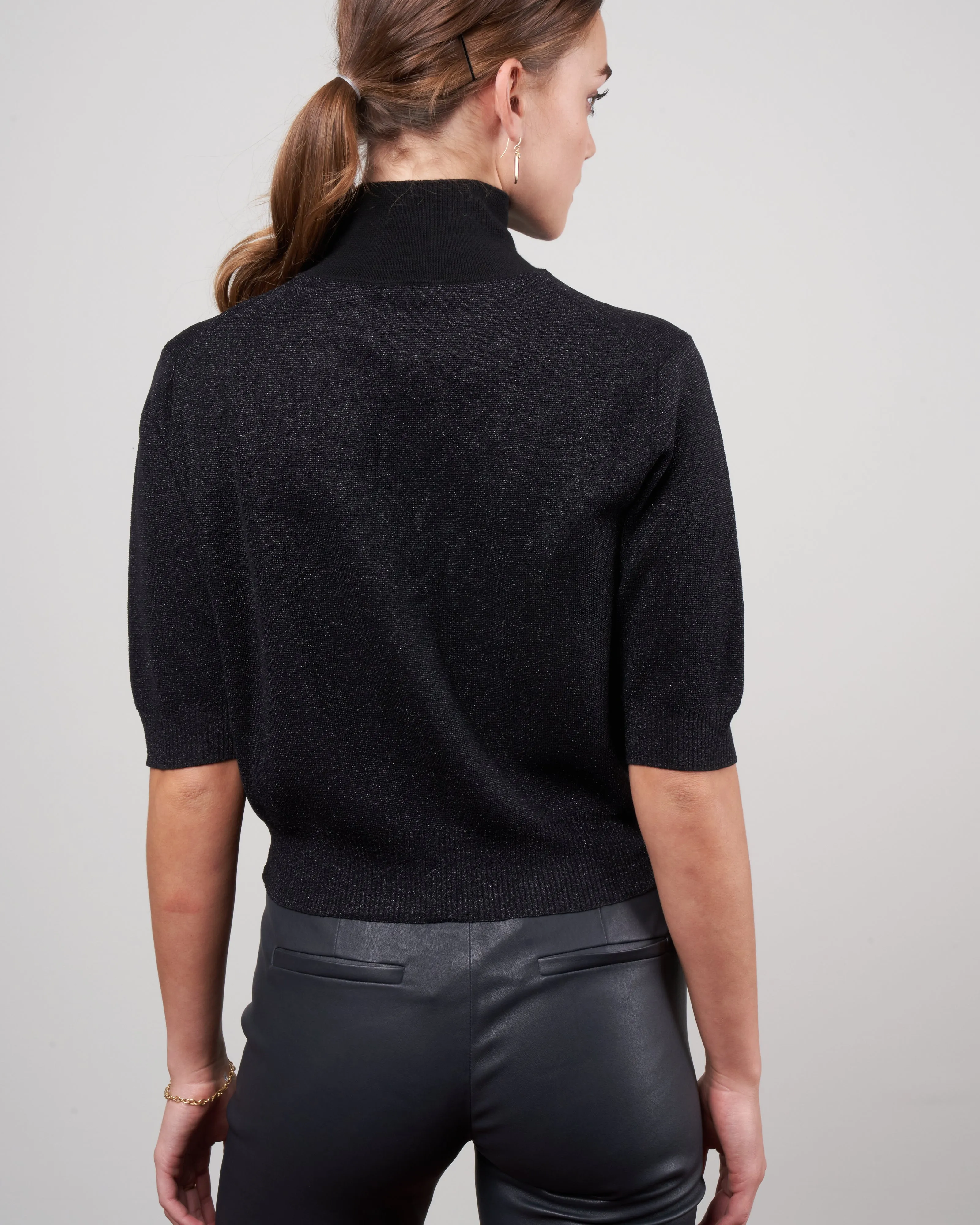cropped tee - black