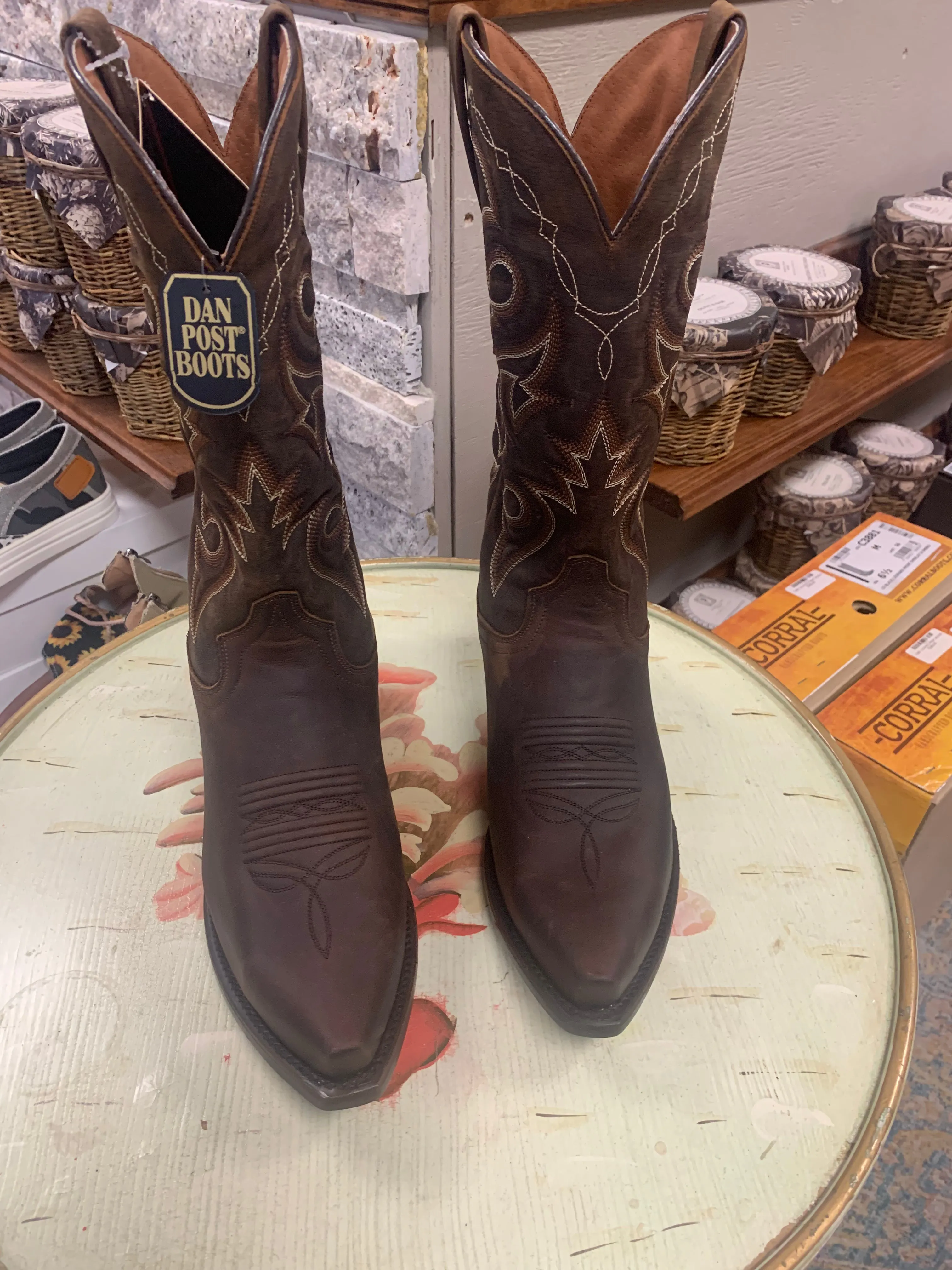 DAN POST MEN'S BAY APACHE SNIP TOE WESTERN BOOTS