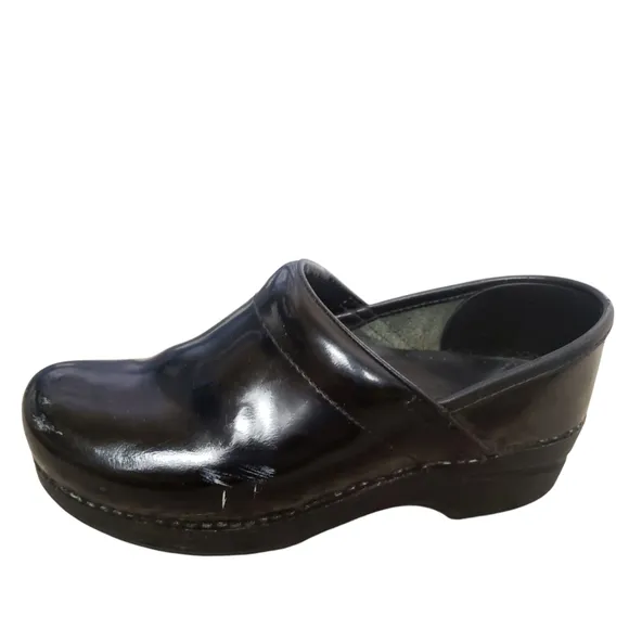 Dansko Clogs Black Womens 37/6.5-7 Professional Nursing Medical Contour Footbed