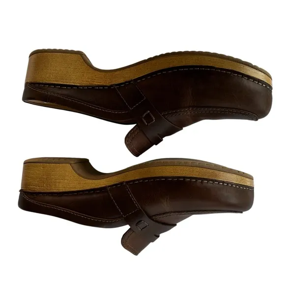 Dansko Women's Bel Mule - Comfort Penny Loafer Clog Brown Leather