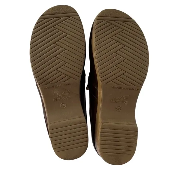 Dansko Women's Bel Mule - Comfort Penny Loafer Clog Brown Leather