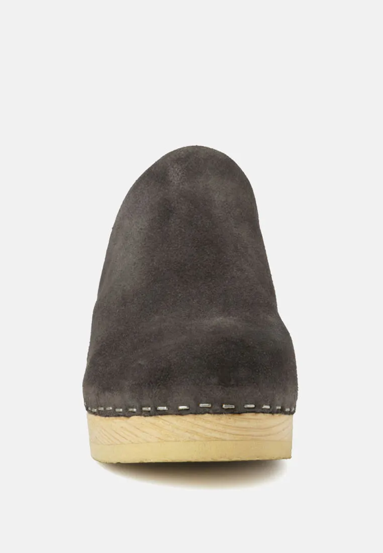 Darcie Suede Clogs By Ruw