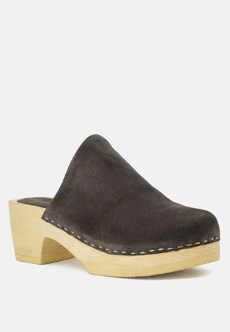 Darcie Suede Clogs By Ruw