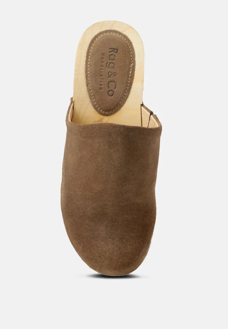 Darcie Suede Clogs By Ruw