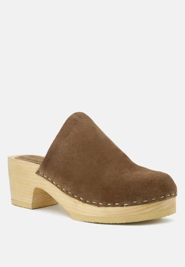 Darcie Suede Clogs By Ruw