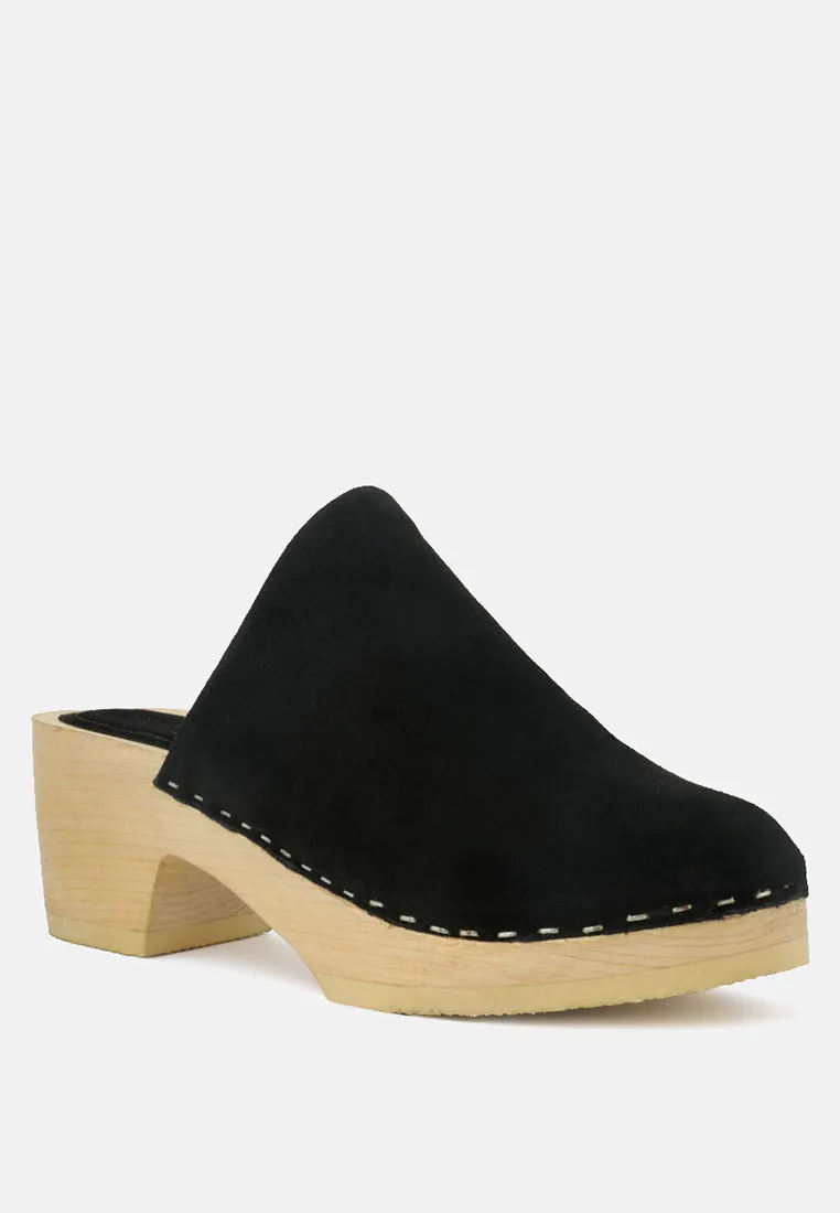 Darcie Suede Clogs By Ruw