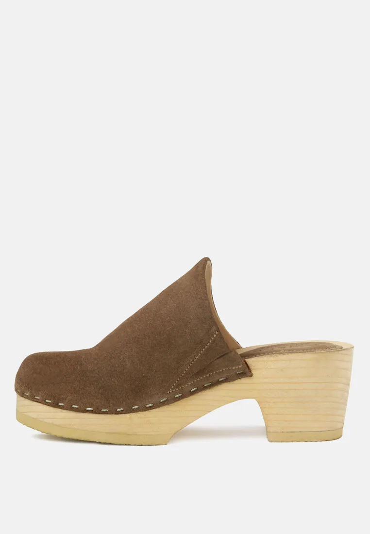 Darcie Suede Clogs By Ruw