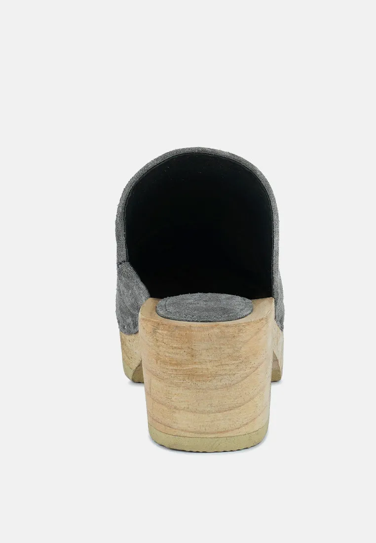 Darcie Suede Clogs By Ruw