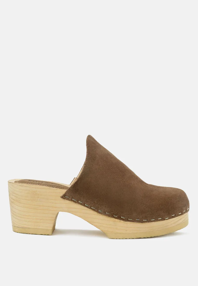Darcie Suede Clogs By Ruw