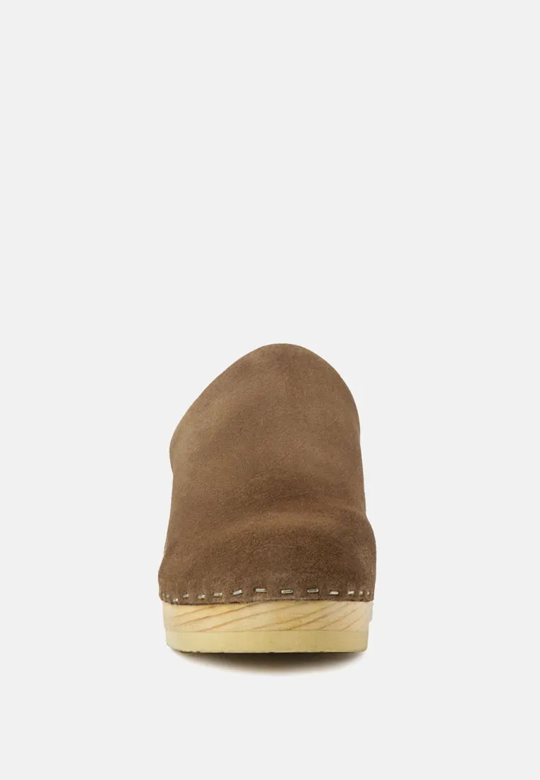 Darcie Suede Clogs By Ruw