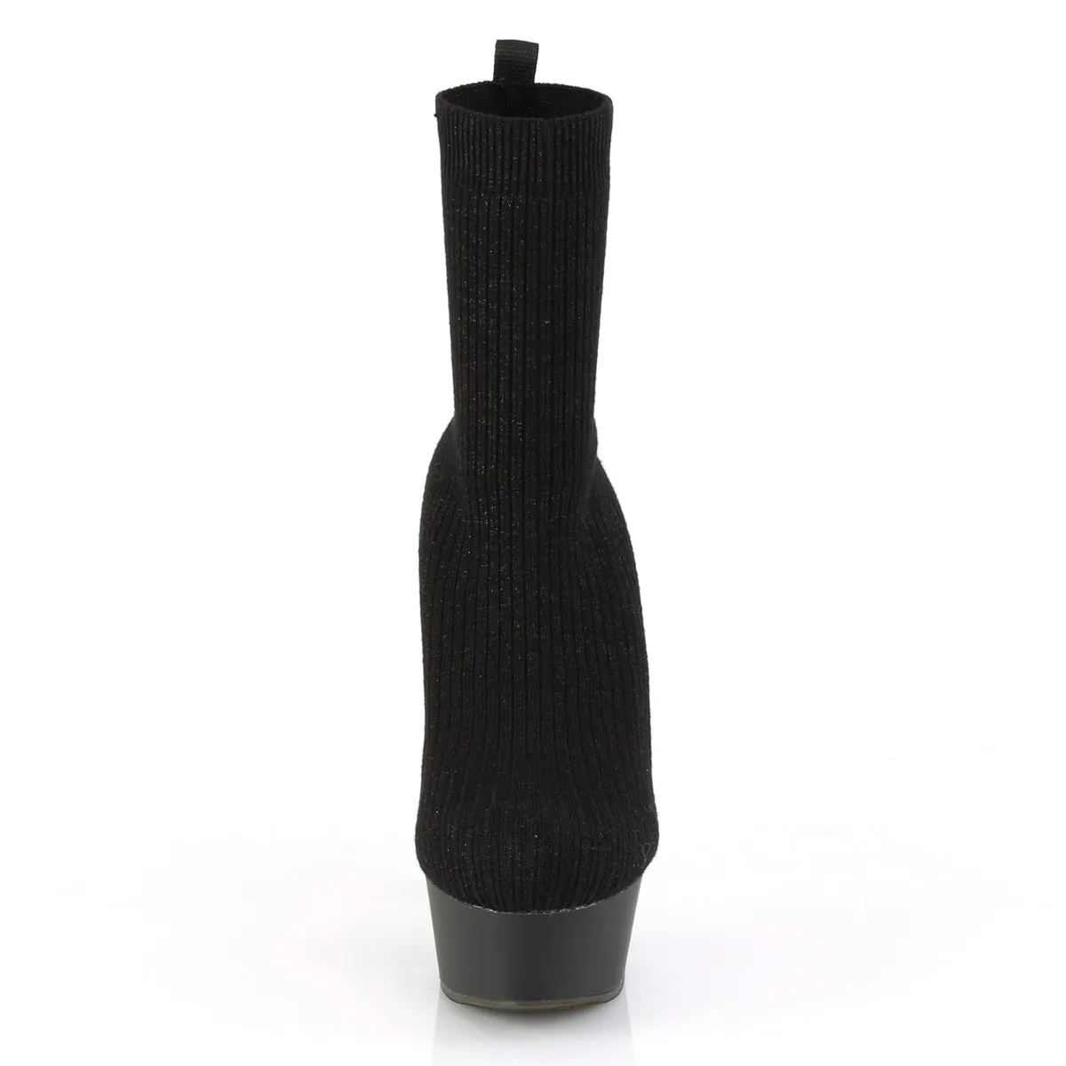 DELIGHT-1002-2  Black Stretch Knit Fabric/Black Matte