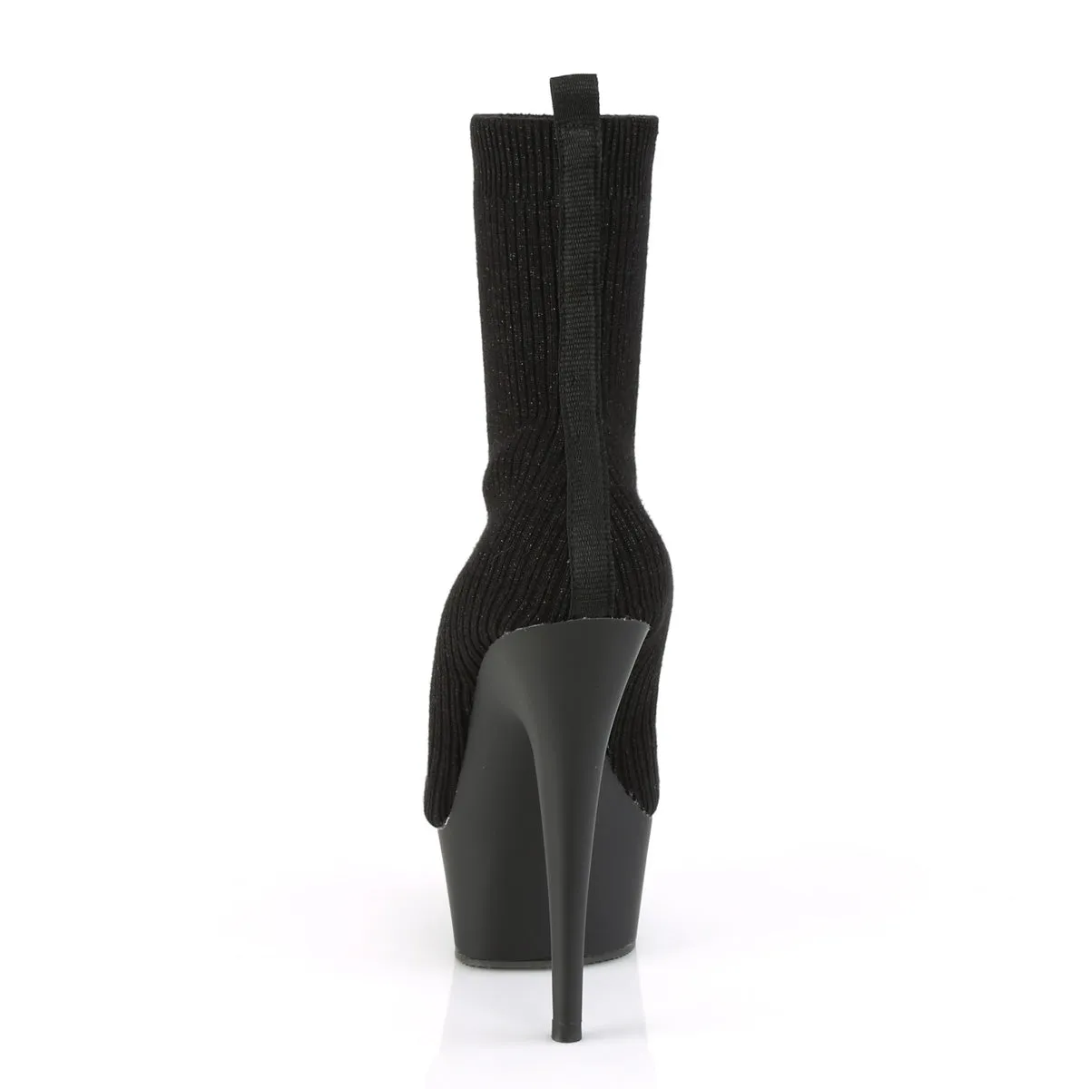 DELIGHT-1002-2  Black Stretch Knit Fabric/Black Matte