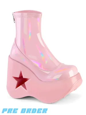 DEMONIA DYNAMITE-100 - PINK STRETCH HOLOGRAM ✰ PRE ORDER ✰